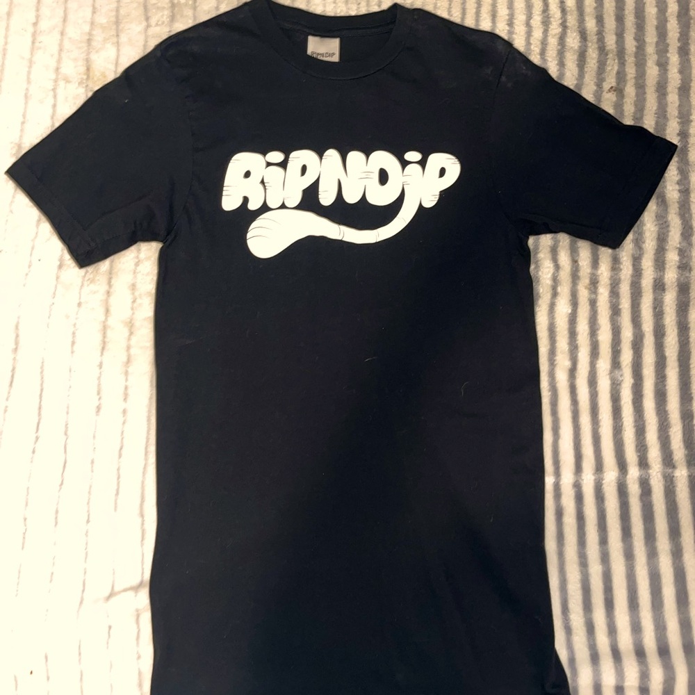Ripndip Black Tee with White Tag